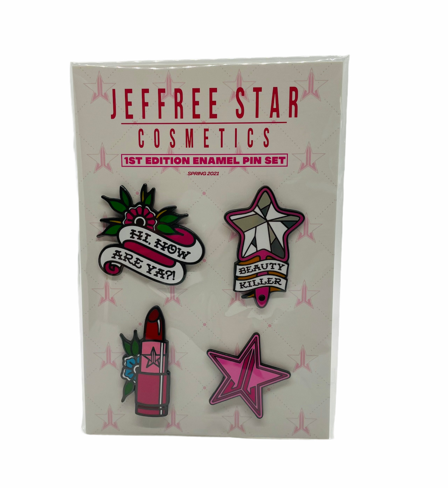JEFFREE STAR ENAMEL PINS - First Edition - Spring 2021 (Sealed/ Set of 4) 