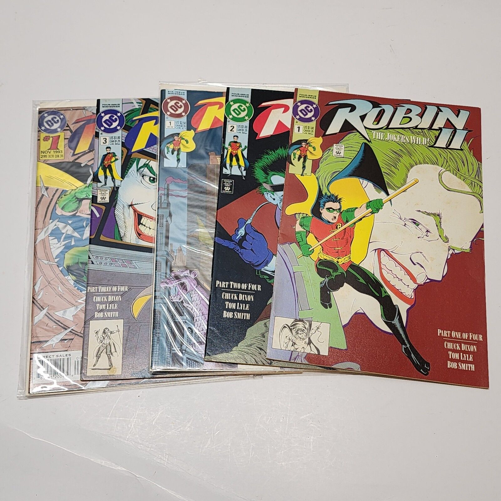 Vtg Lot 5 DC Robin Comic Books 1990s