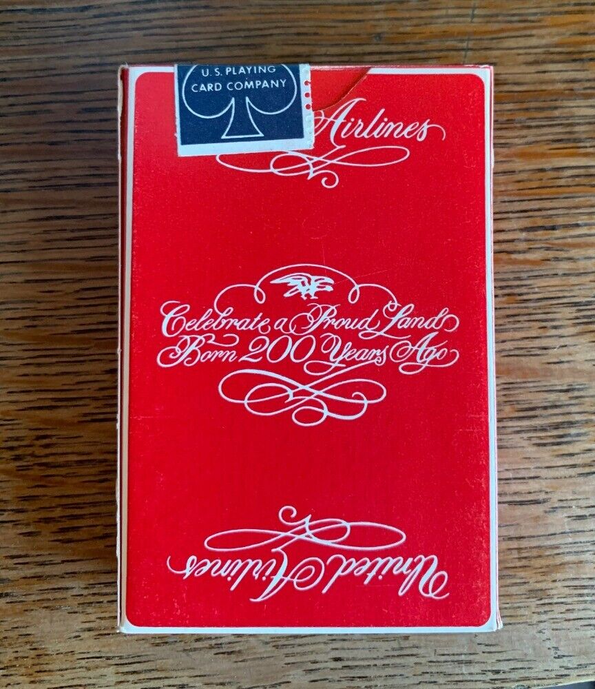 1976 UNITED AIRLINES SEALED Playing Cards ~ Bicentennial Celebration