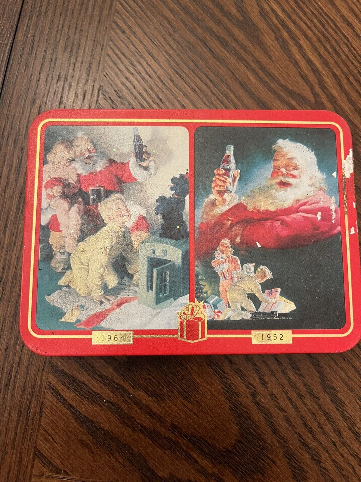 1996 Coca-Cola 1964/1952 Nostalgia Xmas Playing Cards 2 Sealed Decks Santa Claus