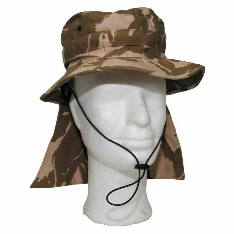 British Army Genuine Desert DPM Camo Boonie /Bush Hat with flap Brand new