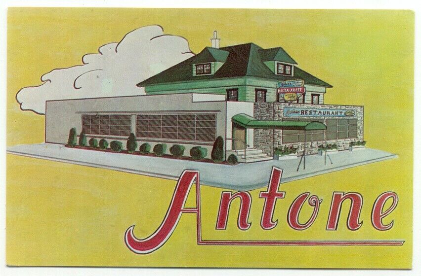 Bradley Beach NJ Antone Italian Restaurant Vintage Postcard New Jersey