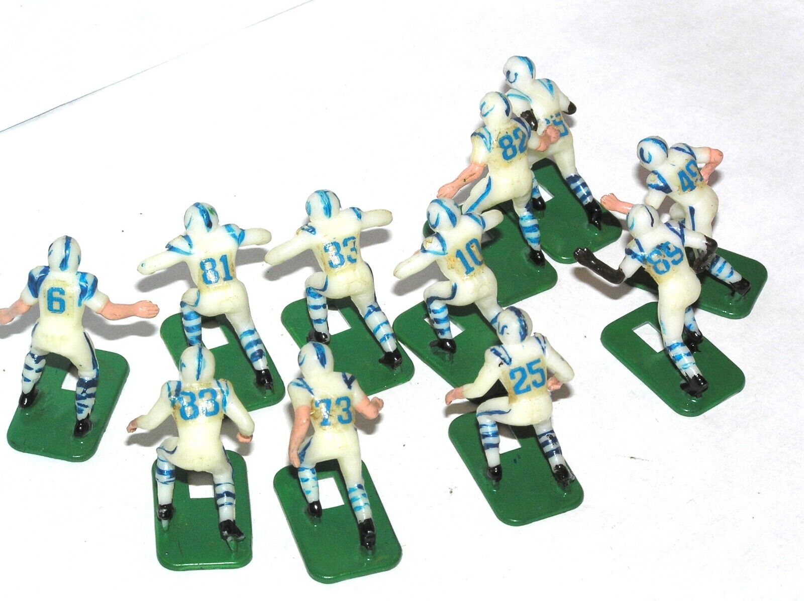 VIntage Tudor ELECTRIC FOOTBALL NFL TEAM of 11 Baltimore Colts WHITE READ B