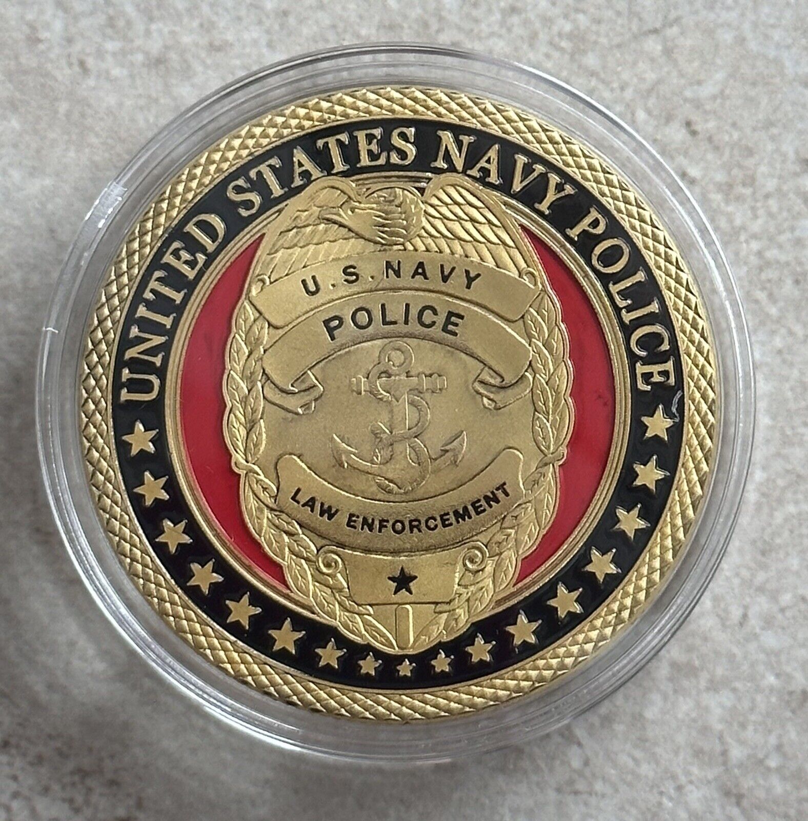 Navy Police MP Law Enforcement Challenge Coin USN US Navy