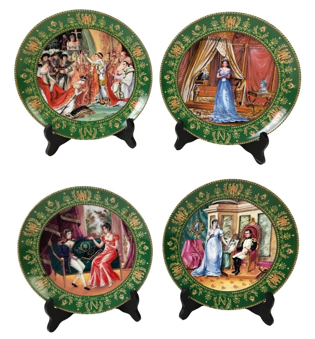 Vtg limited edition of D\'Arceau Limoges France Josephine & Napoleon plates Set