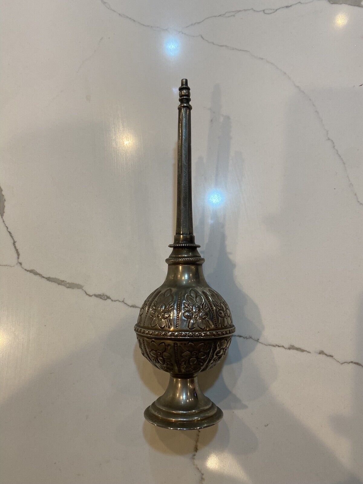 Antique Moorish Silver-Tone Perfume Bottles