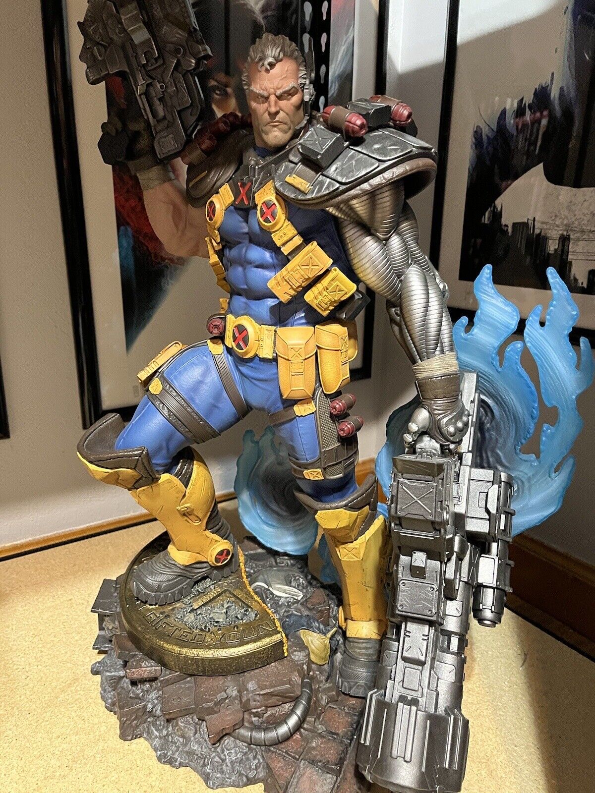 Cable Premium Format Statue By Sideshow Collectibles. X Men