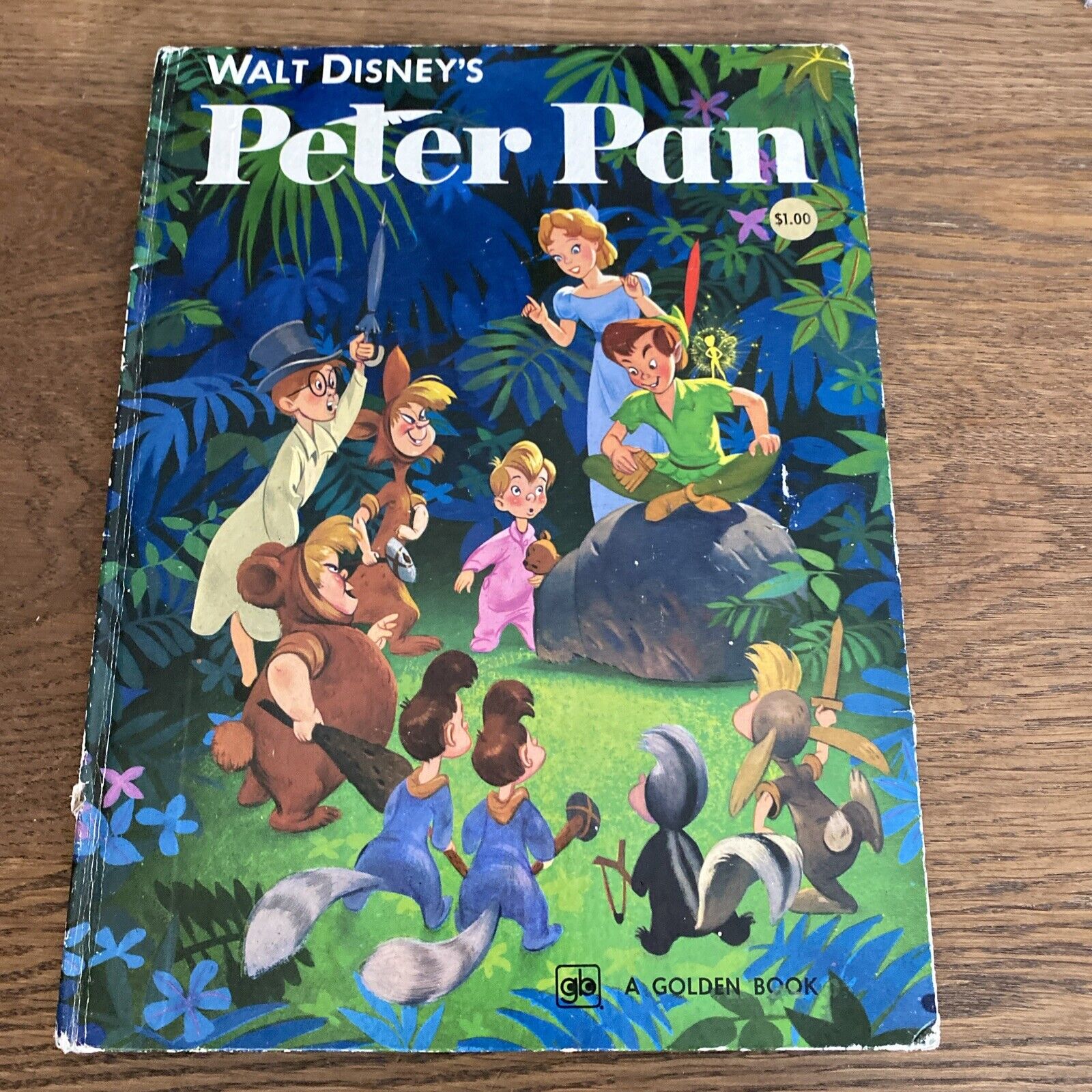 Vintage Walt Disney\'s Peter Pan 1972  Hardcover A Big Golden Book Children’s
