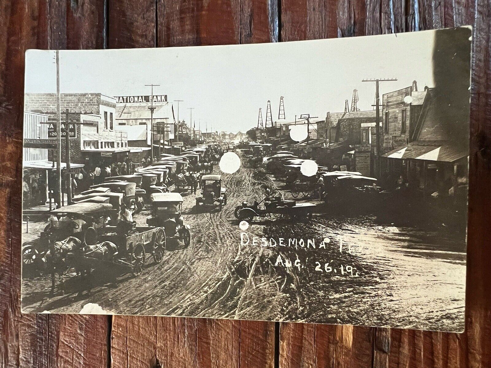 Vintage 1910’s Real Photo Postcard - Street Scene Desdemona Texas