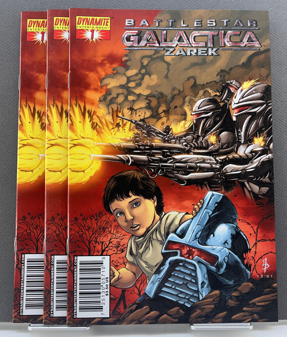 3 Copies Battlestar Galactica Zarek #1 Dynamite Entertainment 2007 8.5 Very Fine