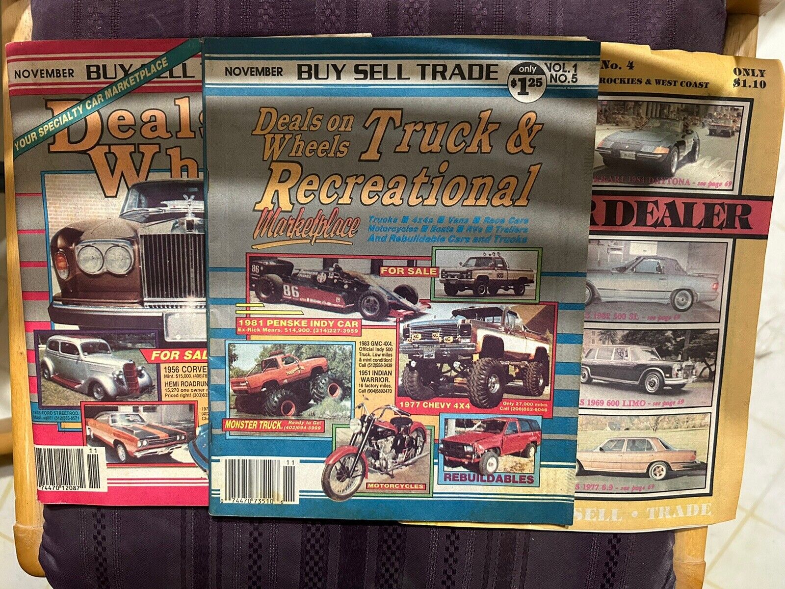 3 Vintage Buy Sell Trade November 1987 Deals On Wheels Specialty Car Magazine