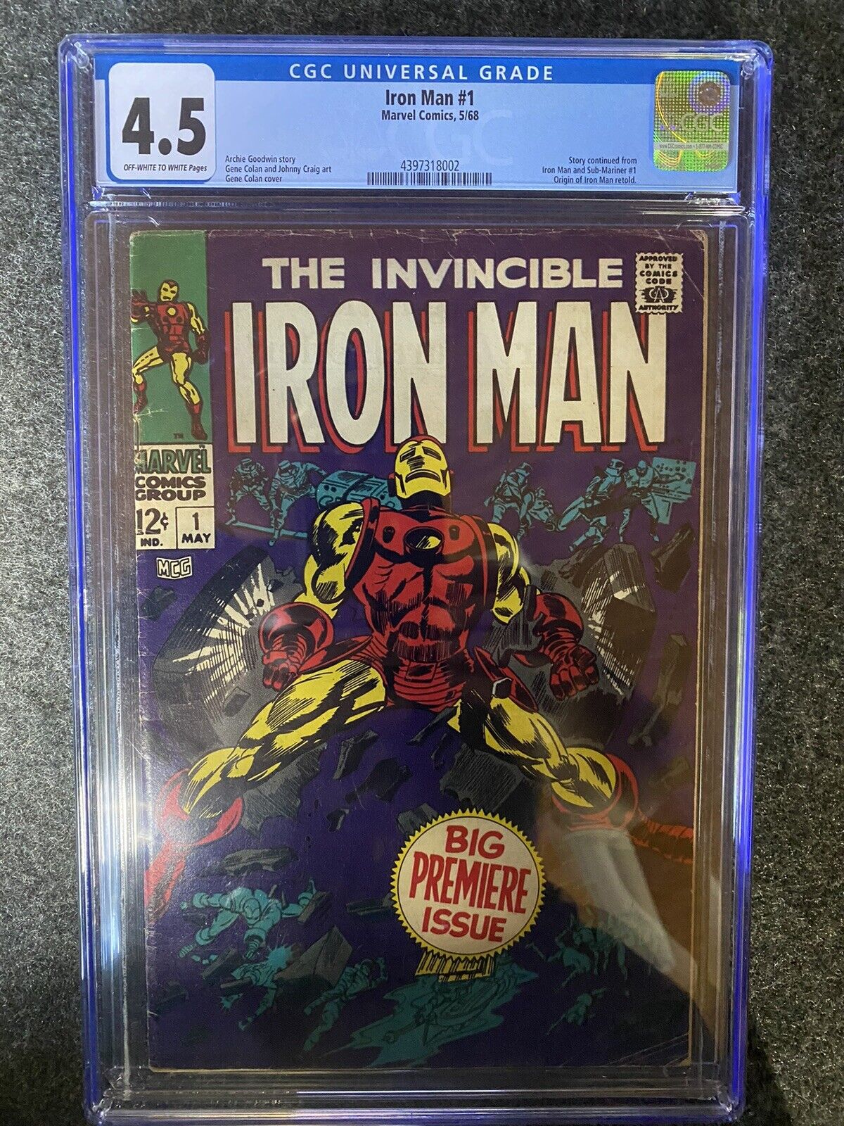 Marvel Comics The Invincible Iron Man #1 CGC 4.5