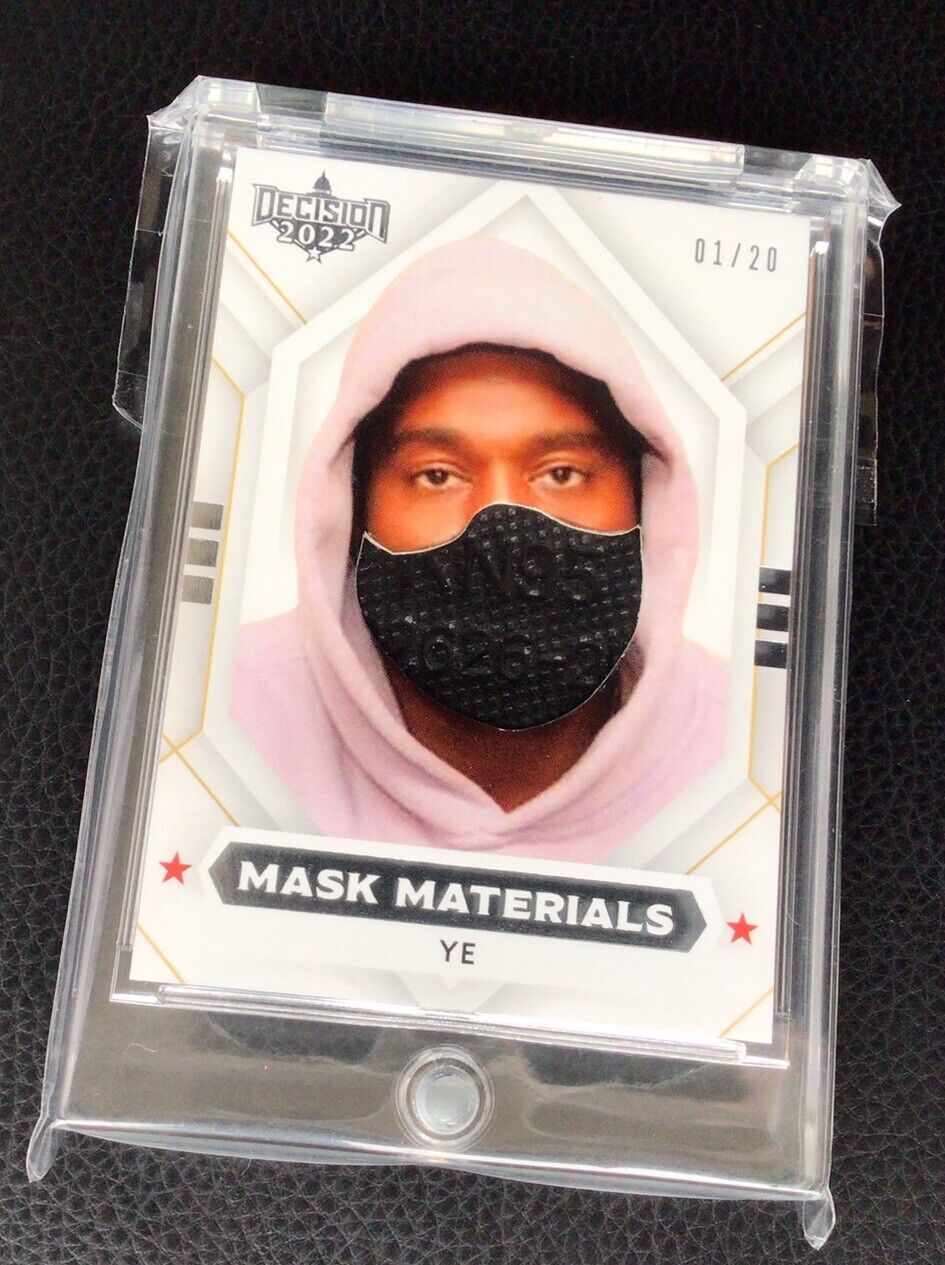 Kanye West 2022 Leaf Decision 2023 Update Mask Materials YE #1/20