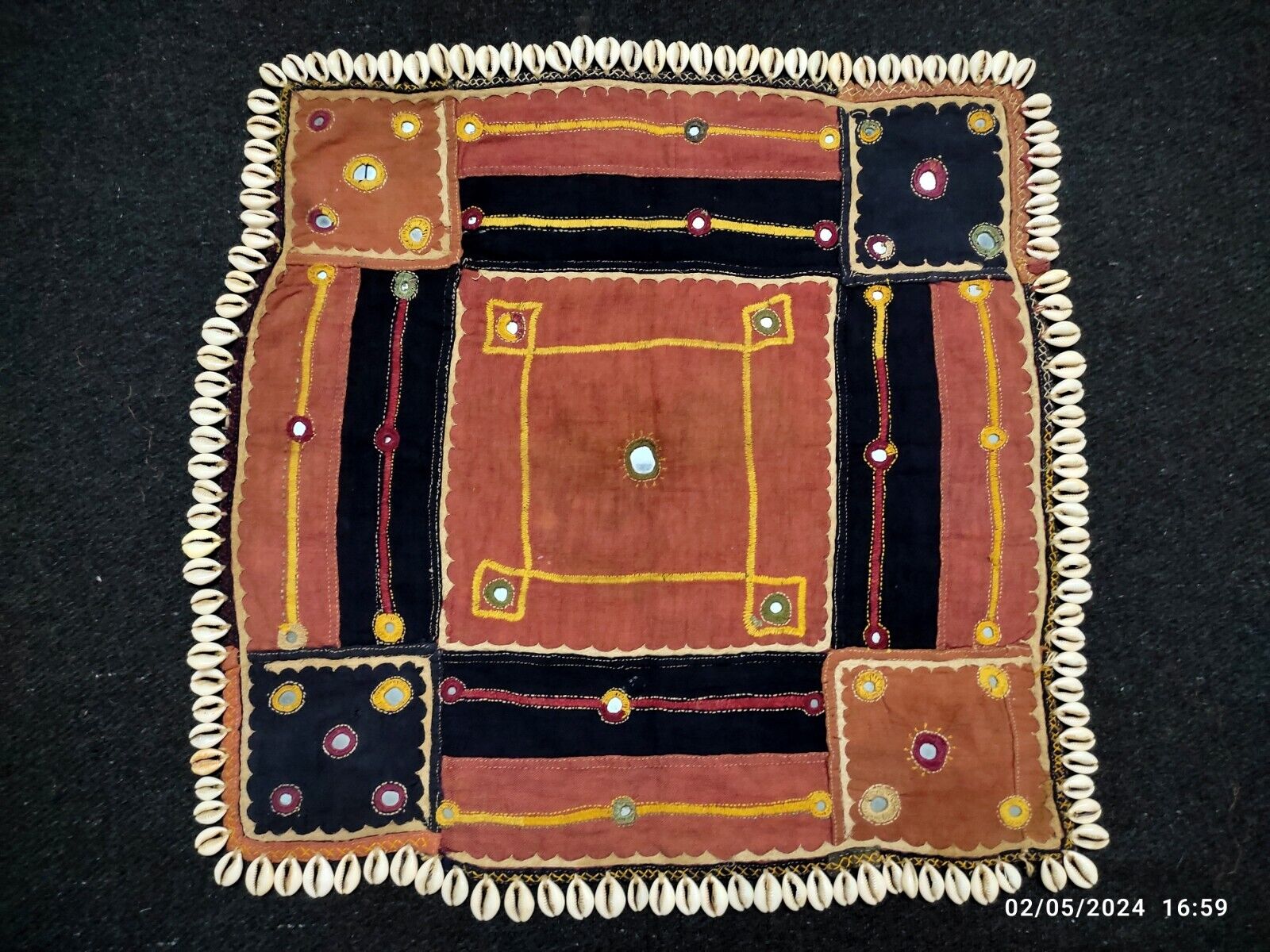 Banjara vintage antique mirror embroidery rabari kutchi ethnic tribal patch 16