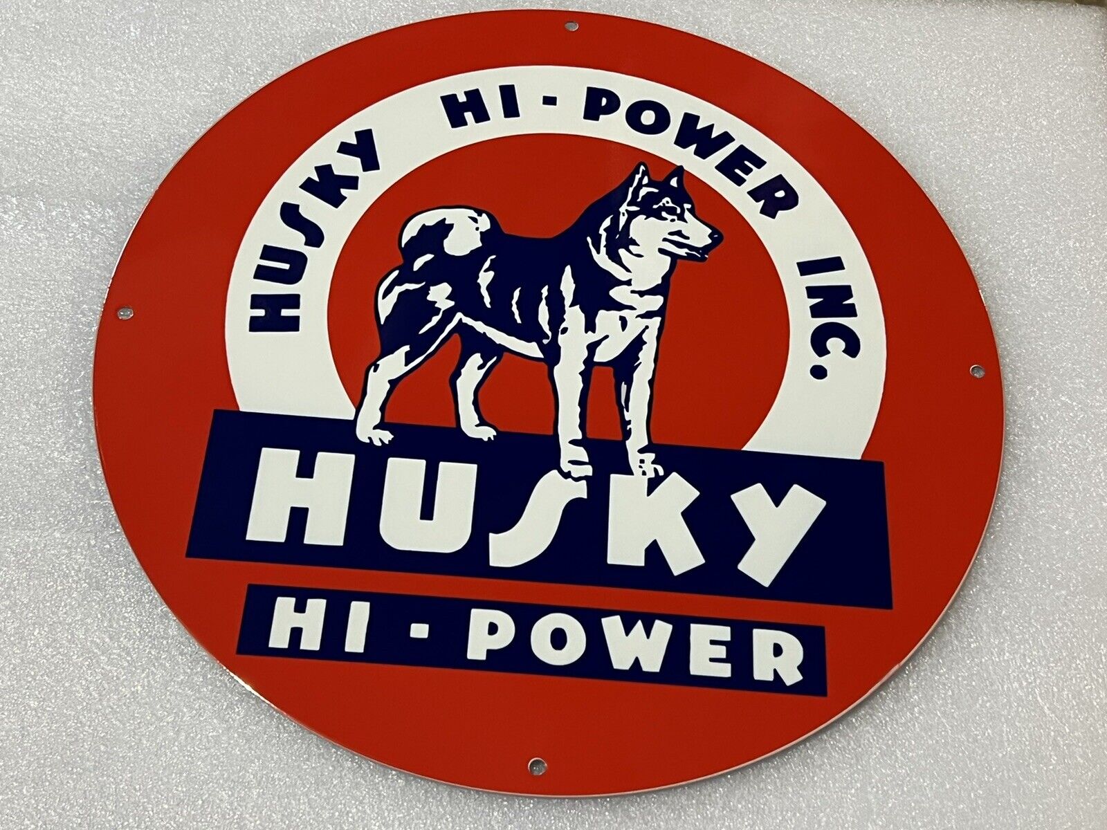 Husky Gasoline Motor oil  Heavy Metal Vintage Style Steel Sign