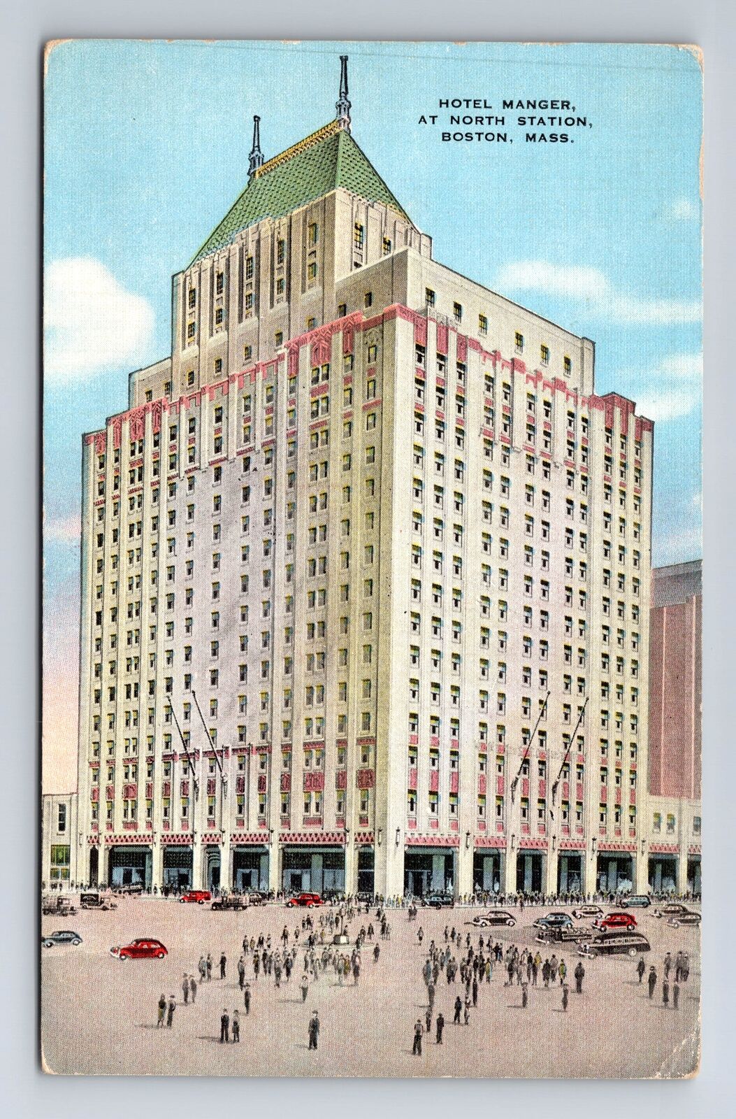 Boston MA-Massachusetts, Hotel Manger, Advertisement, Antique, Vintage Postcard