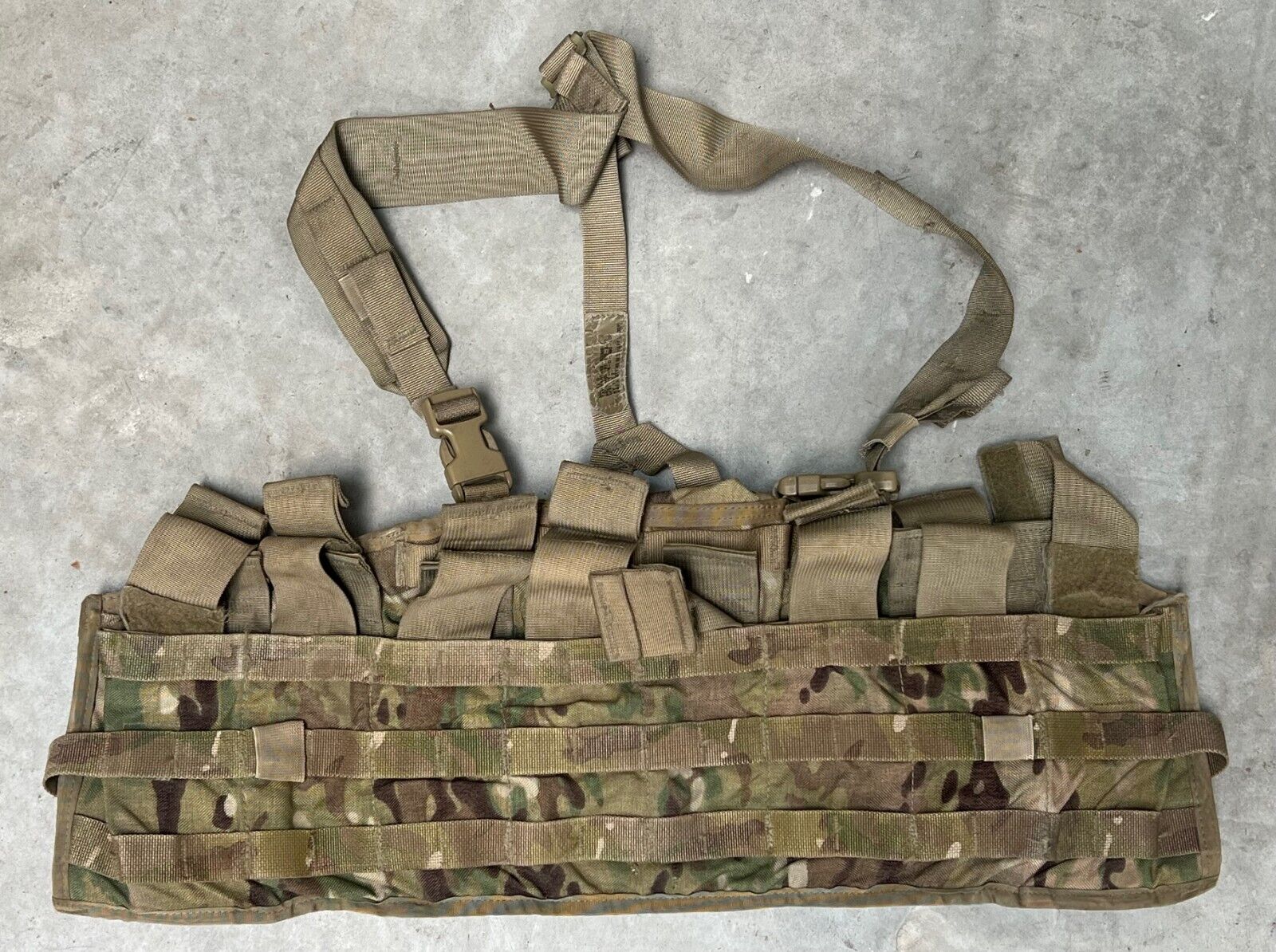 US Army OCP Multicam Molle II Tactical Assault Panel TAP Chest Rig Harness Vest