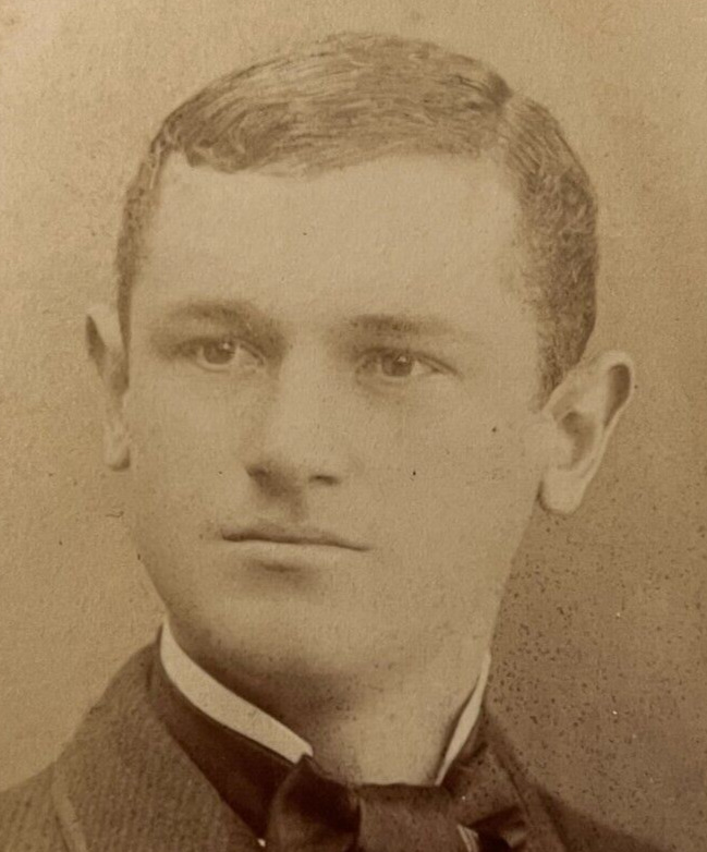Cazenovia New York CDV Photo Young Man ID'd FRANK B. HODGES Antique 1870's D3