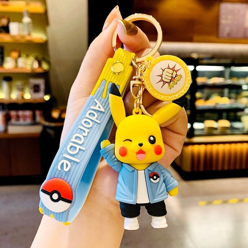Pokemon 3D pikachu and squirtle Figure Keychain