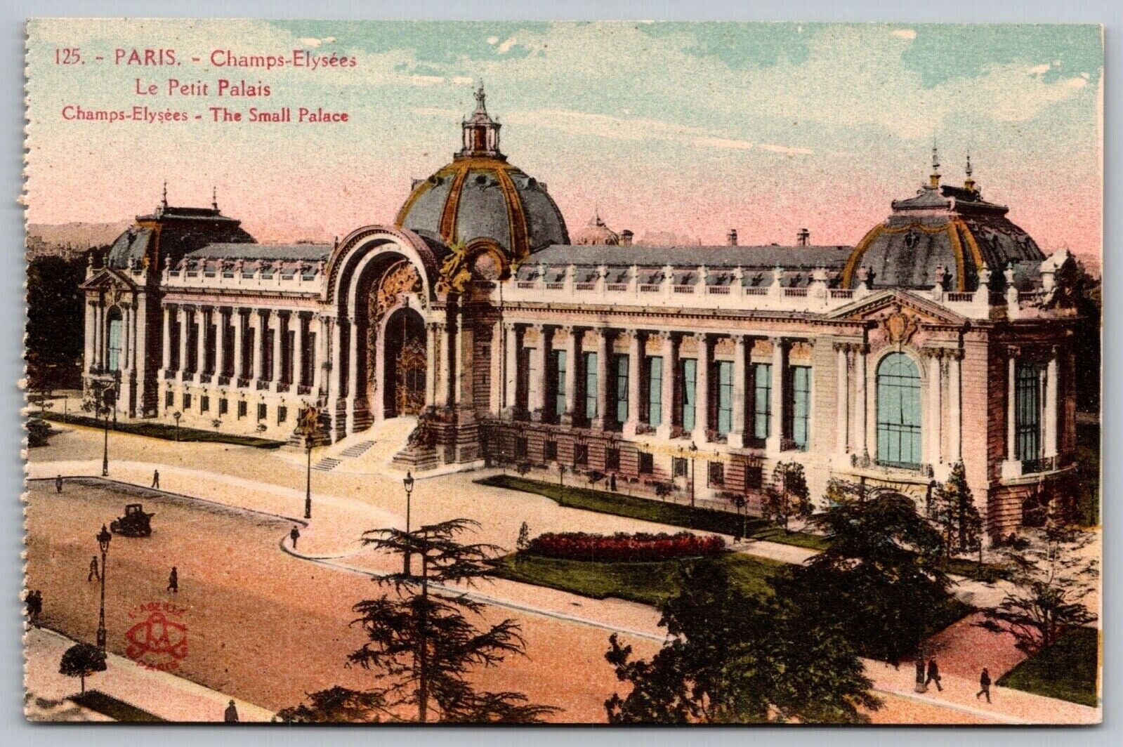Paris Champs Elysees Small Palace Postcard