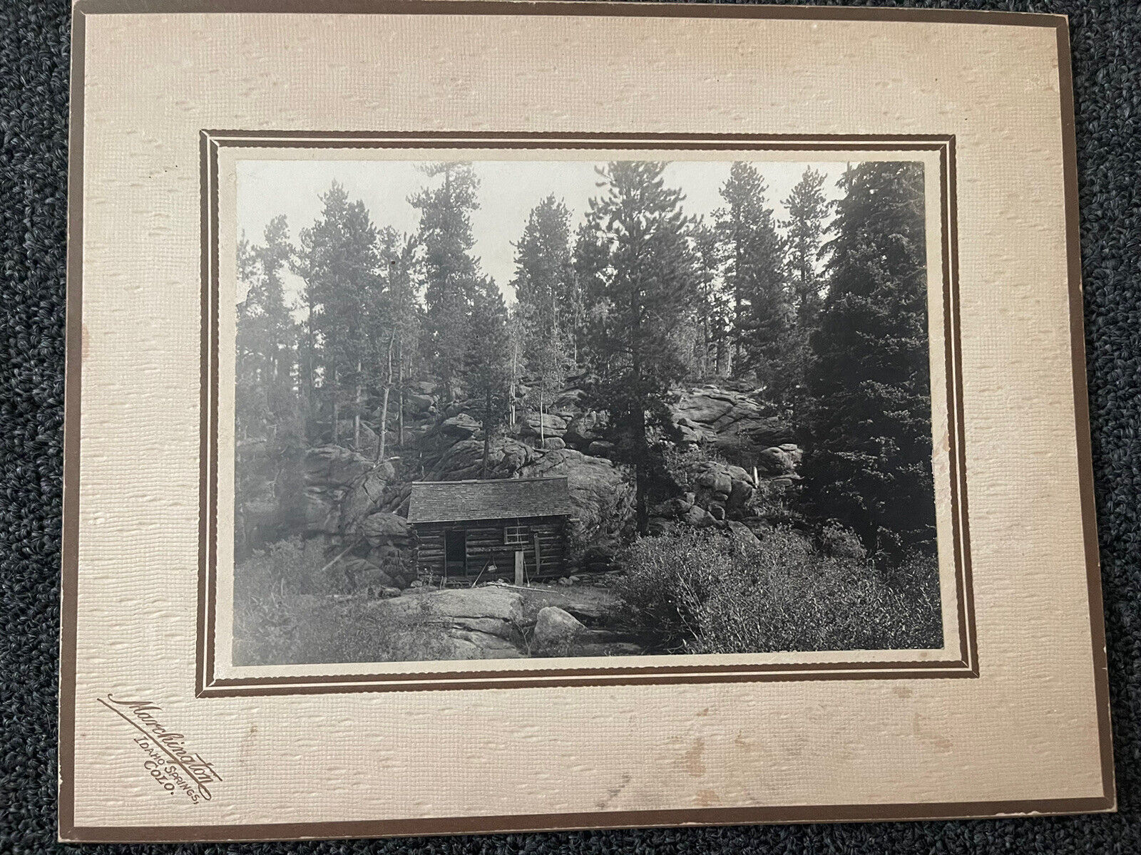 1906 vintage mounted photograph Marchington Idaho Springs Colorado 