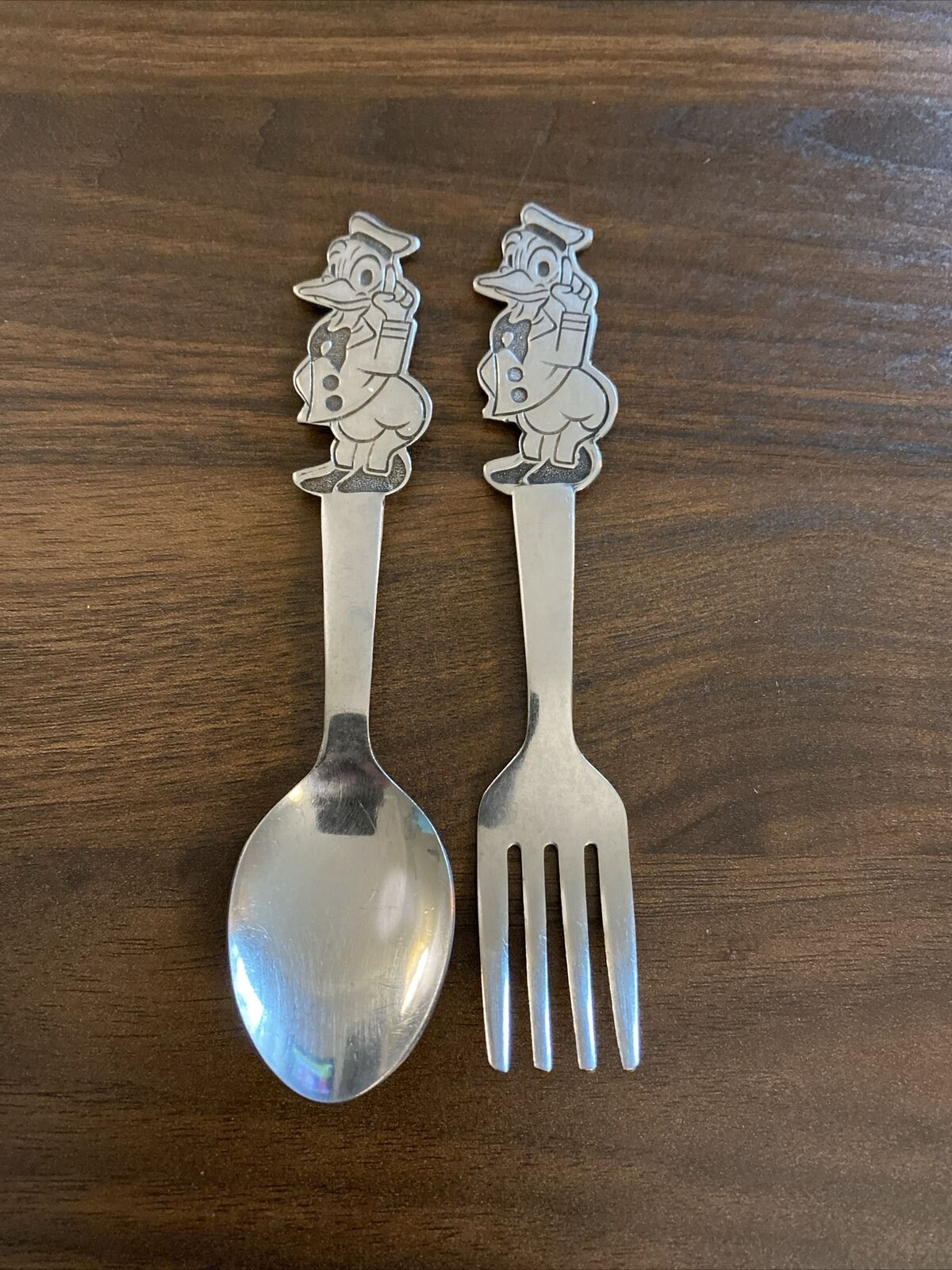 Vintage Walt Disney Donald Duck spoon and fork set