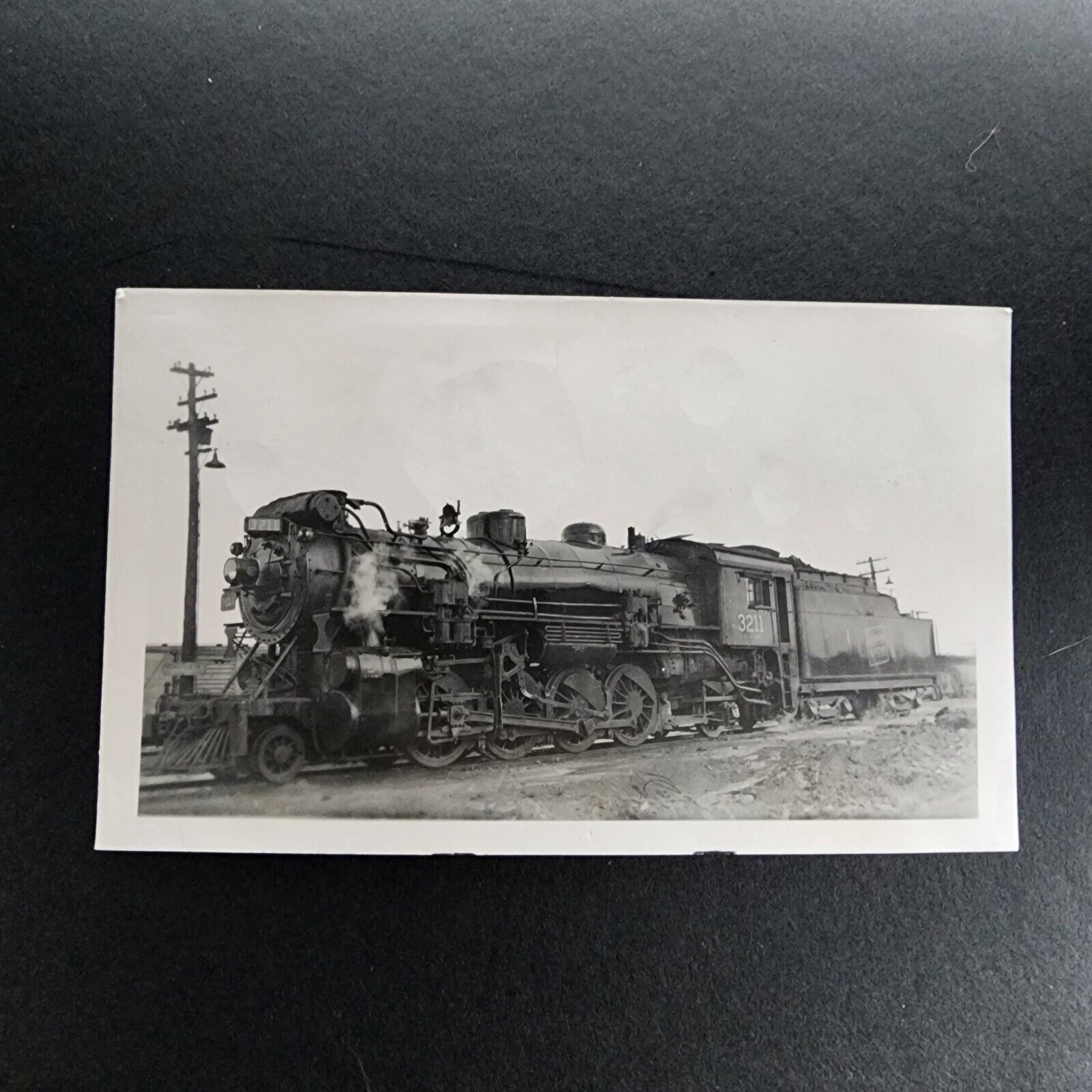 Vintage Steam Locomotive Photo CNR#321 2-8-2