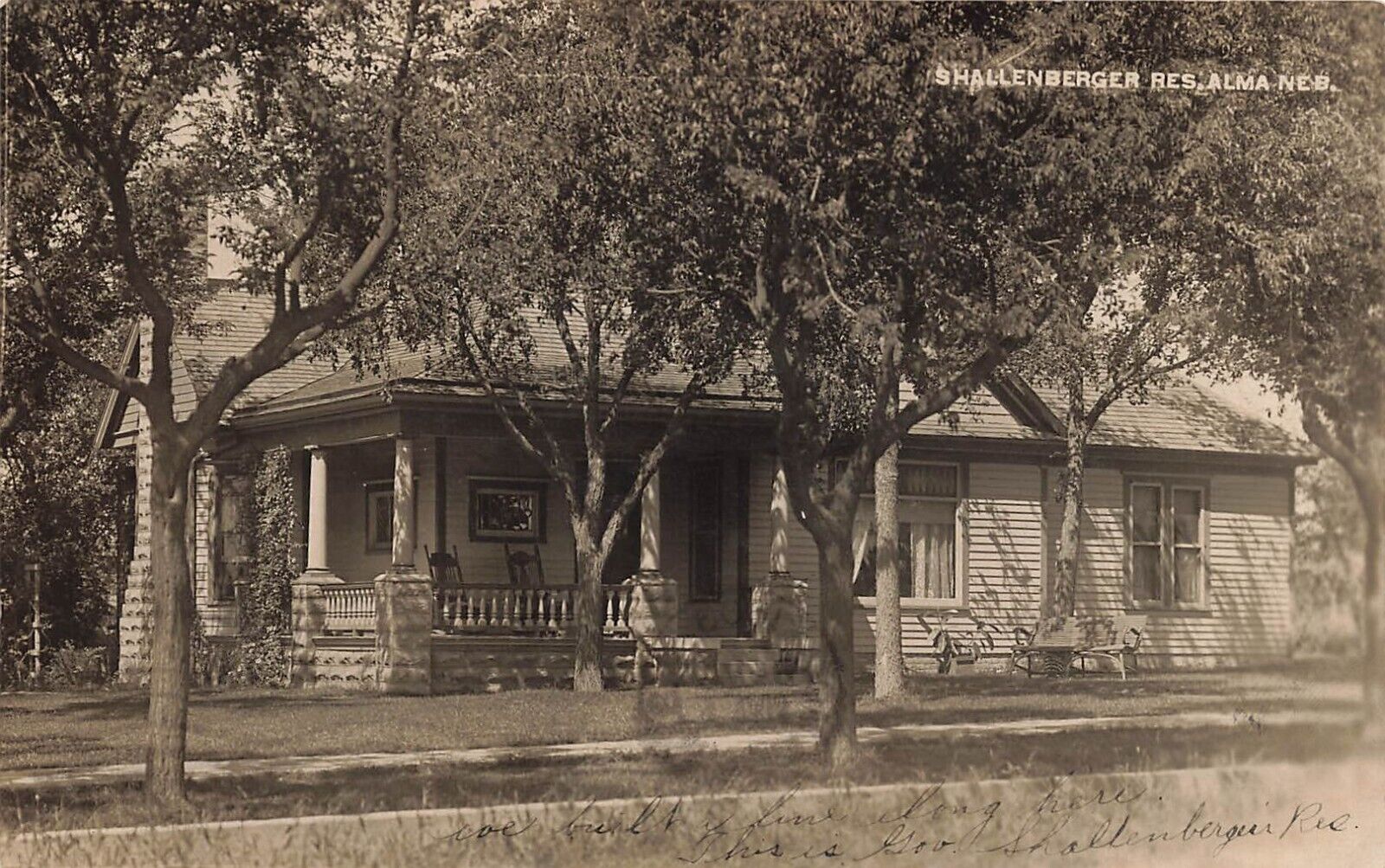 RPPC ~ Alma, Nebraska, Shallenberger Residence - 1909