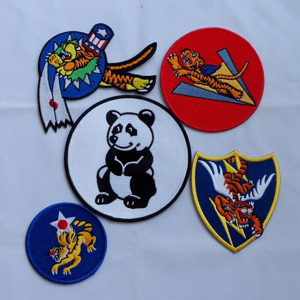 5pcs WWII Chinese US Air Force CBI CACW Patch USAAF AVG Flying Tigers Patches
