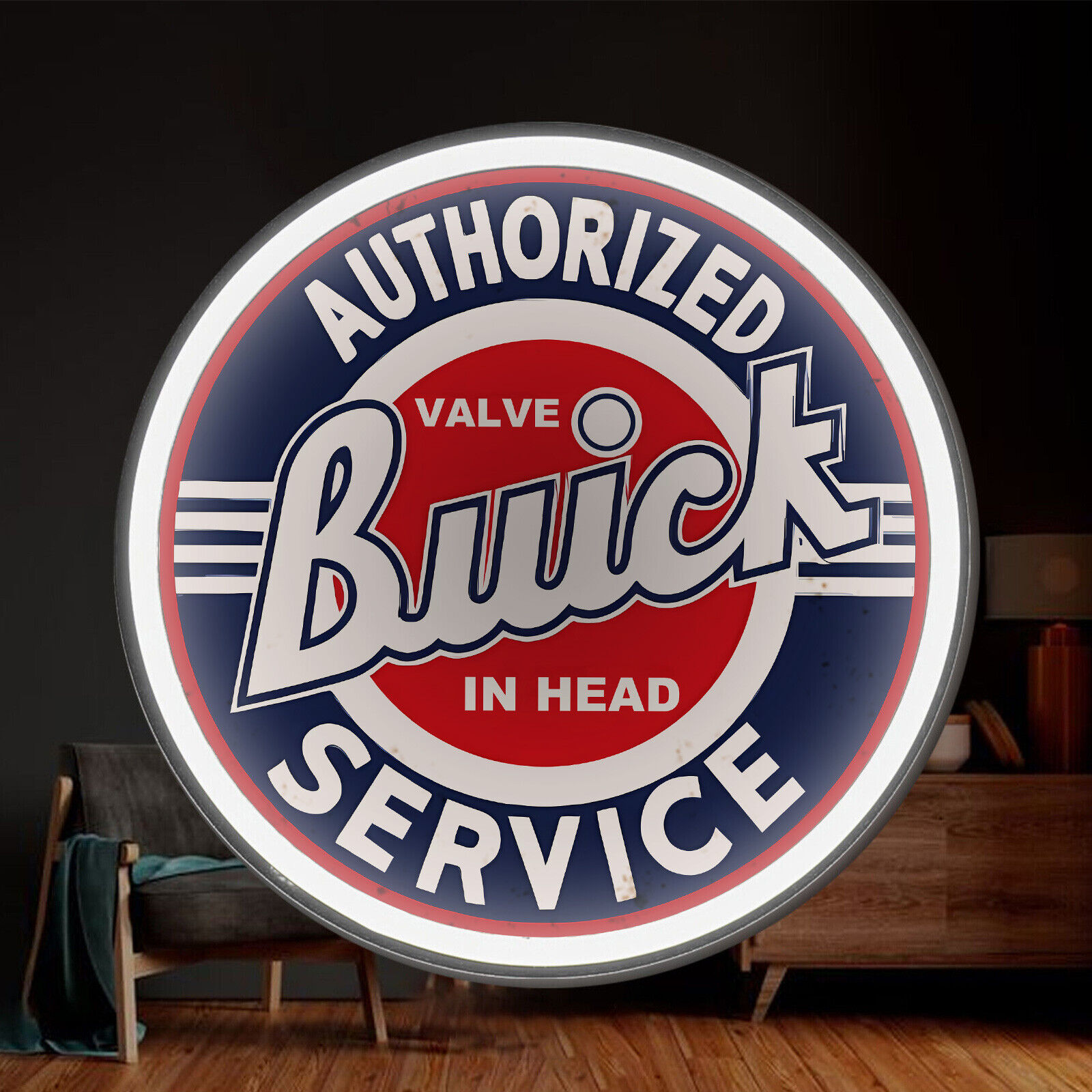 Buick Authorized Service Neon Sign For Gift Pub Party Wall Decor Led 12\