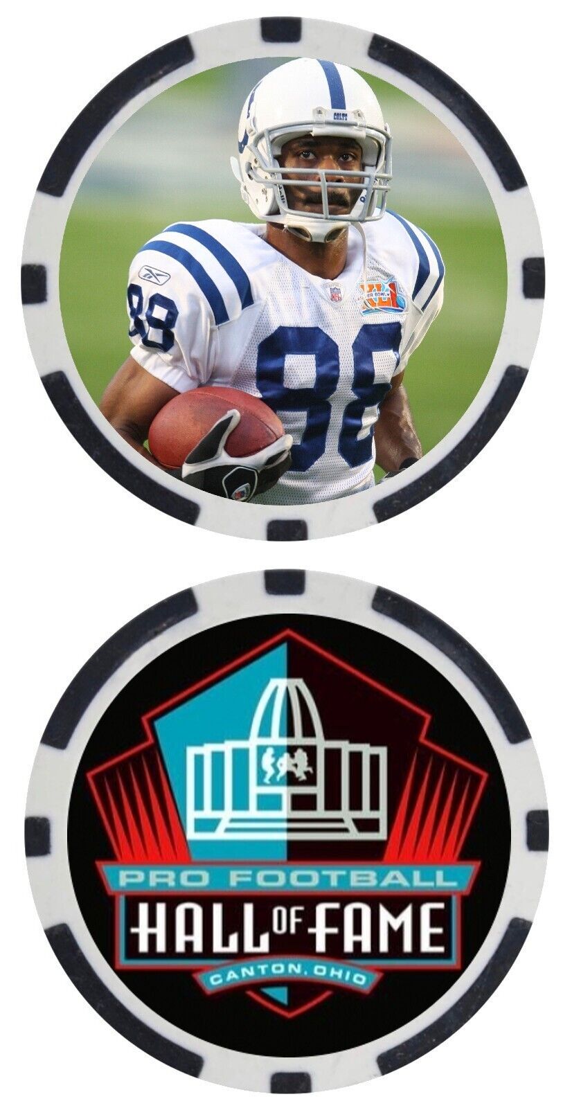 MARVIN HARRISON - PRO FOOTBALL HALL OF FAMER - COLLECTIBLE POKER CHIP