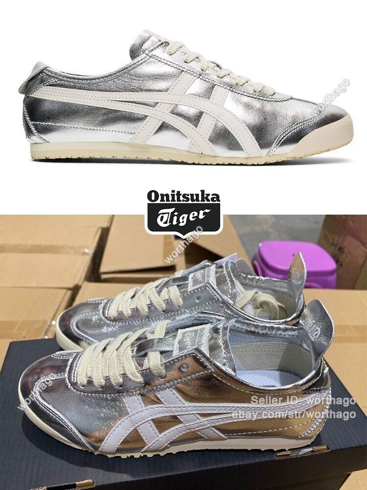Onitsuka Tiger MEXICO 66 #THL7C2.9399 Silver/Off White - Trendy Unisex Sneakers