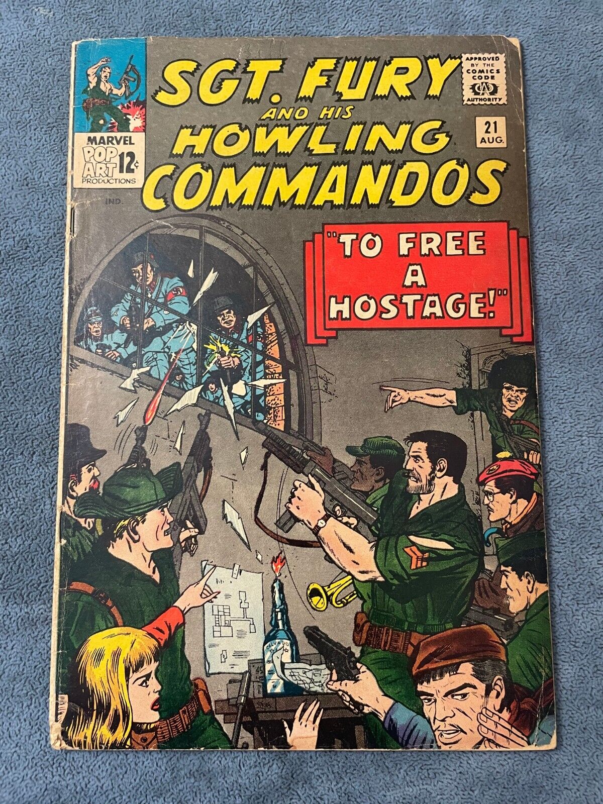 Sgt Fury and His Howling Commandos #21 1965 Marvel Comic Book Kirby GD/VG