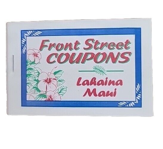 Front Street Coupons Old Lahaina Maui 1997-98