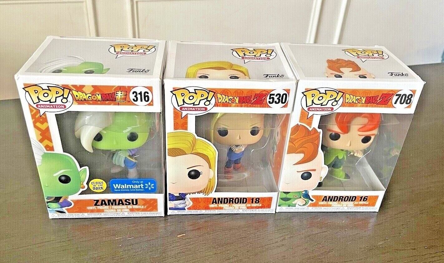 Funko Pop Lot of 3 Dragon Ball Z Super #316 Zamasu GITD Walmart Exclusive ++
