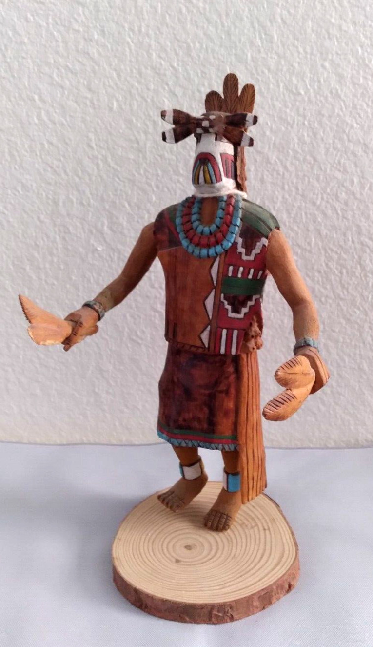 Vintage Native Navajo Hopi Hand Carved Painted Wood Unsigned Kachina 10\
