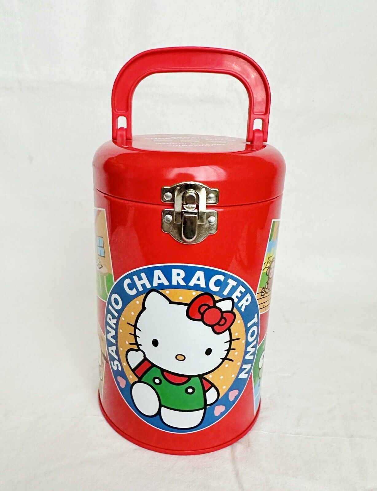 Vintage 1995 Sanrio Character Town Tin Case w/ Handle
