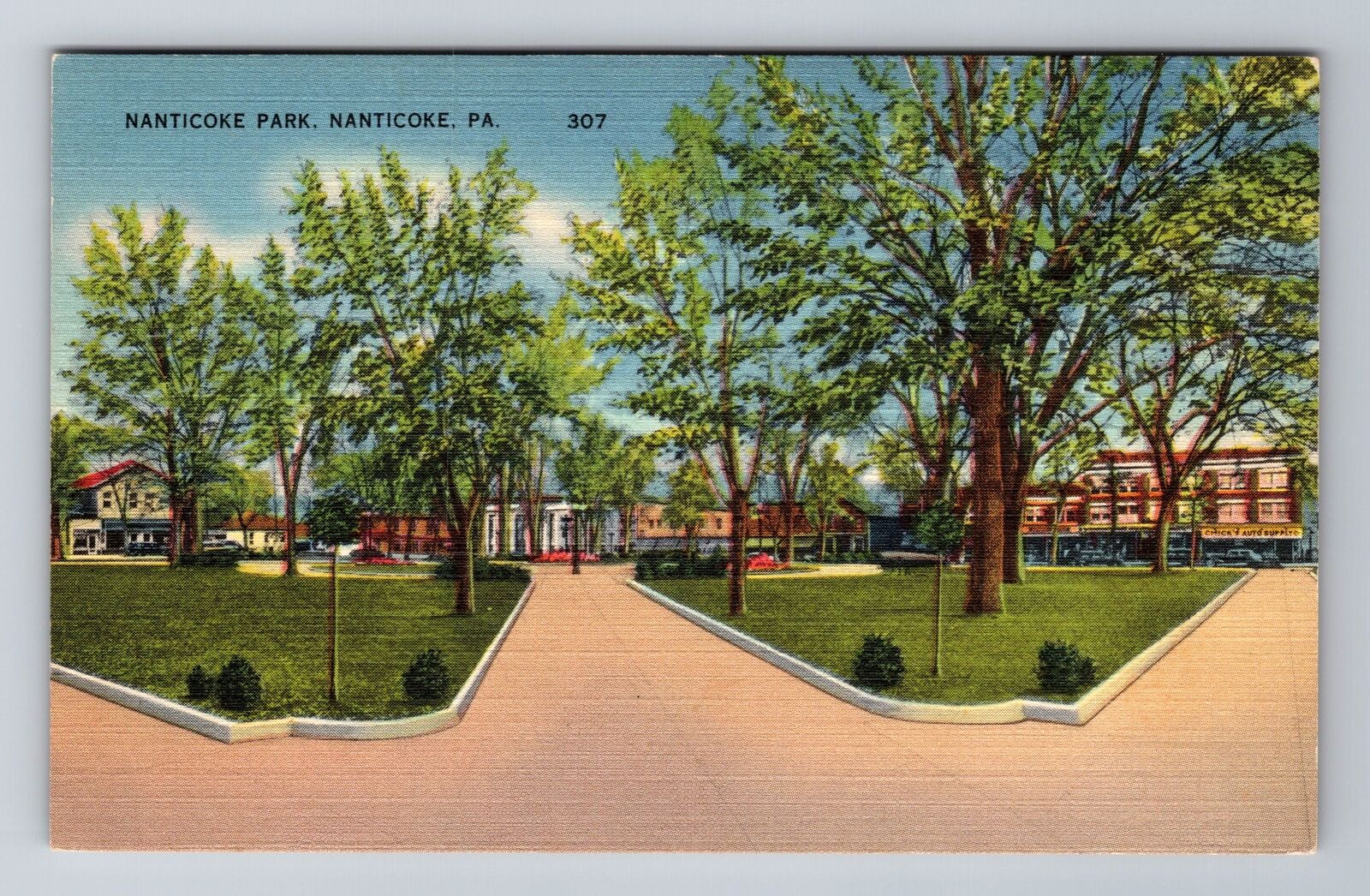 Nanticoke PA- Pennsylvania, Nanticoke Park, Antique, Vintage Souvenir Postcard