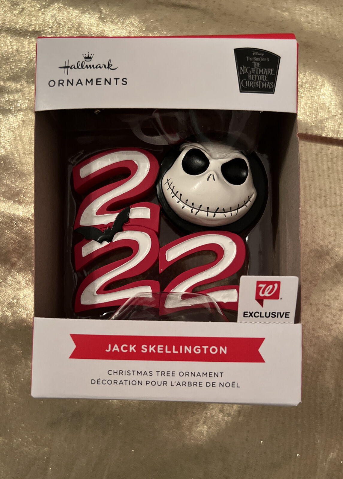 NEW in Box Hallmark 2022 Jack Skellington Nightmare Before Christmas Ornament