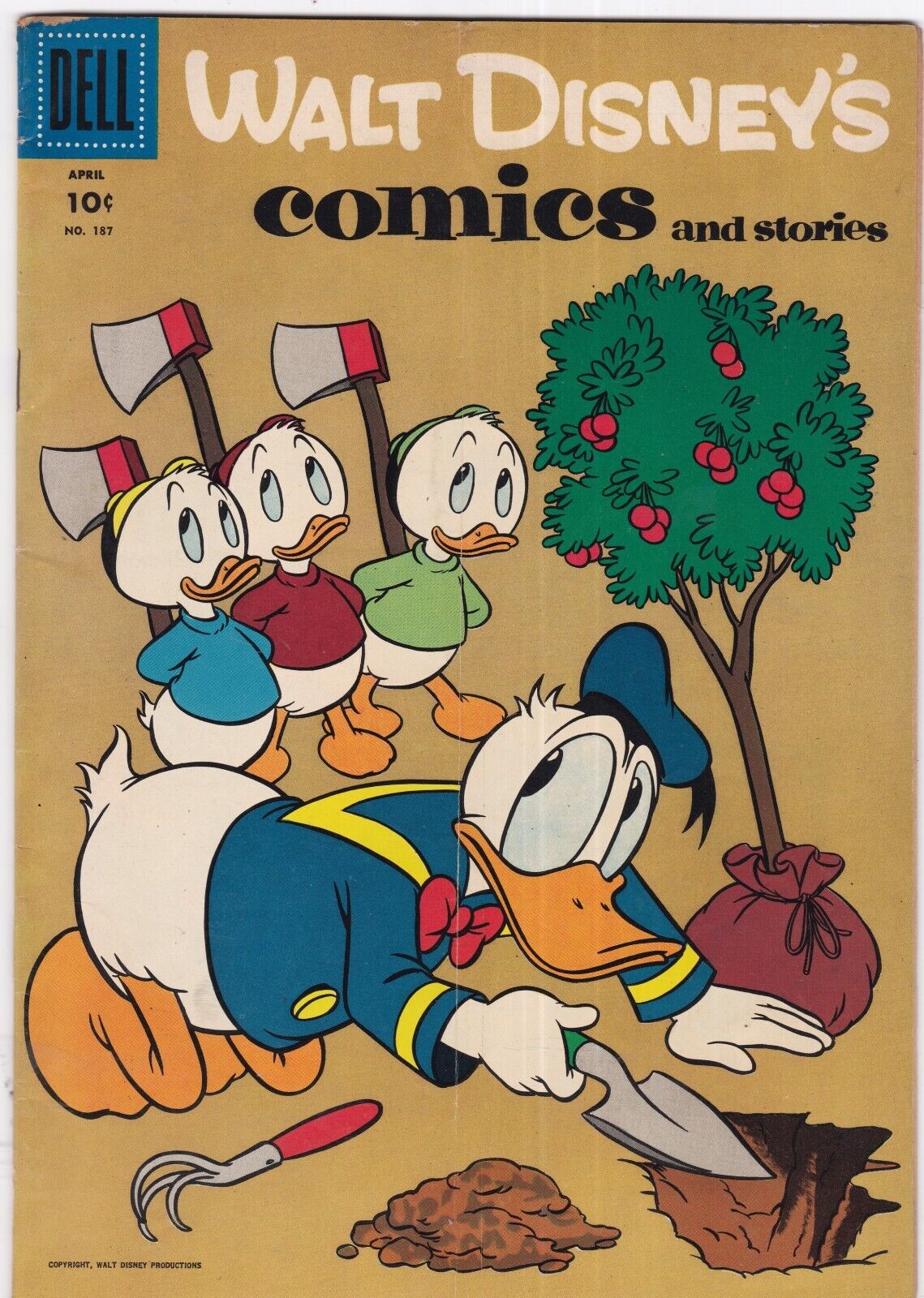 Walt Disney\'s Comics and Stories #187: Dell Comics. (1956)  VG+ (4.5)
