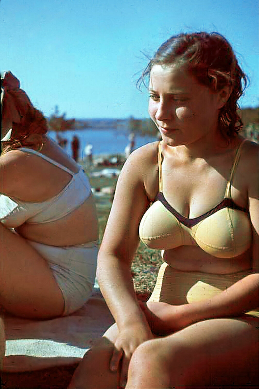 WW2 WWII Photo German Women on Beach in Bathing Suits  World War Two / 8188