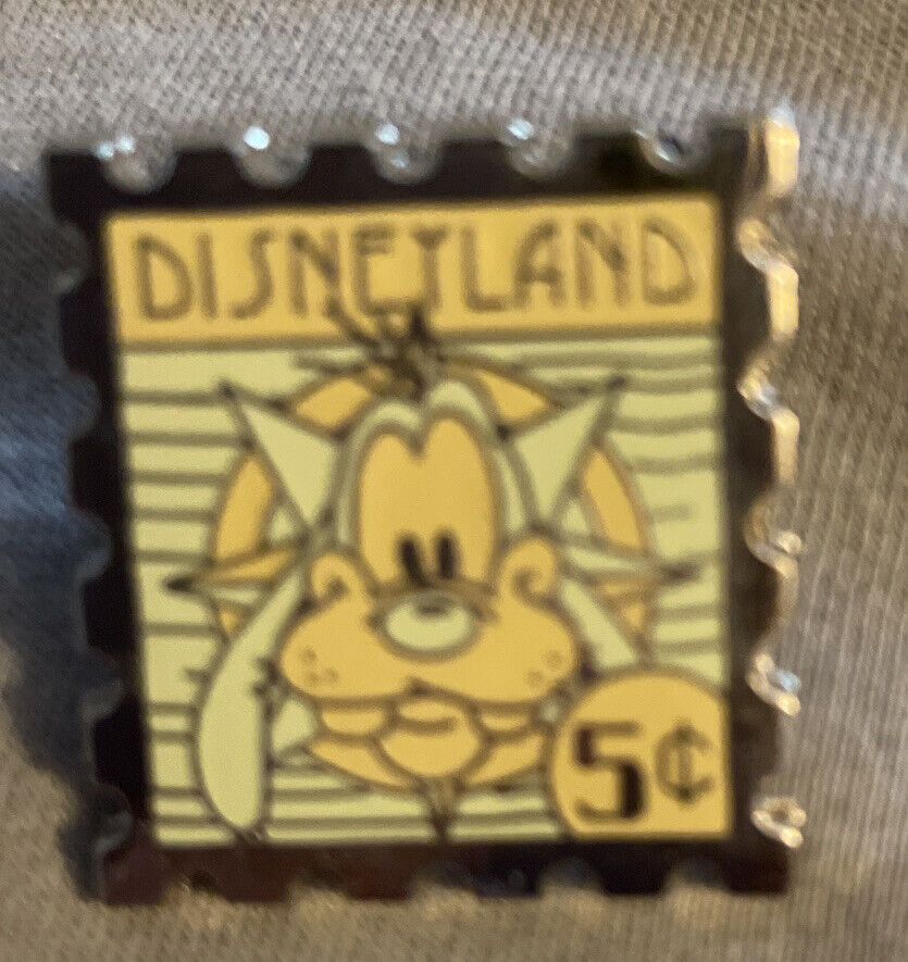 Disney Pin Disneyland Stamp Goofy 5 Cent Pin
