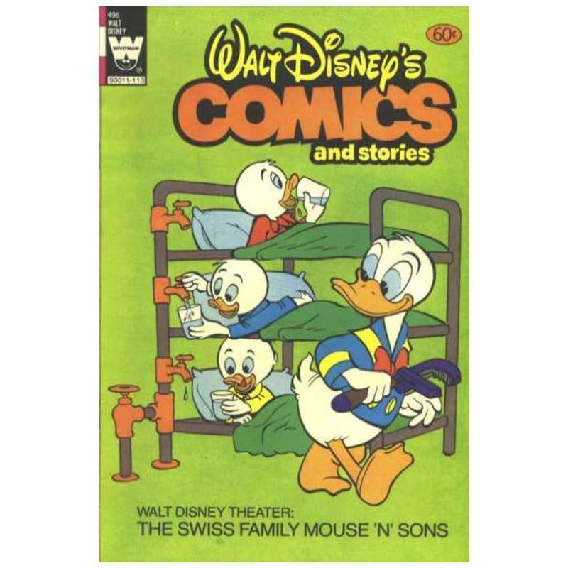 Walt Disney\'s Comics and Stories #496 White Logo Variant in VF. Dell comics [h,