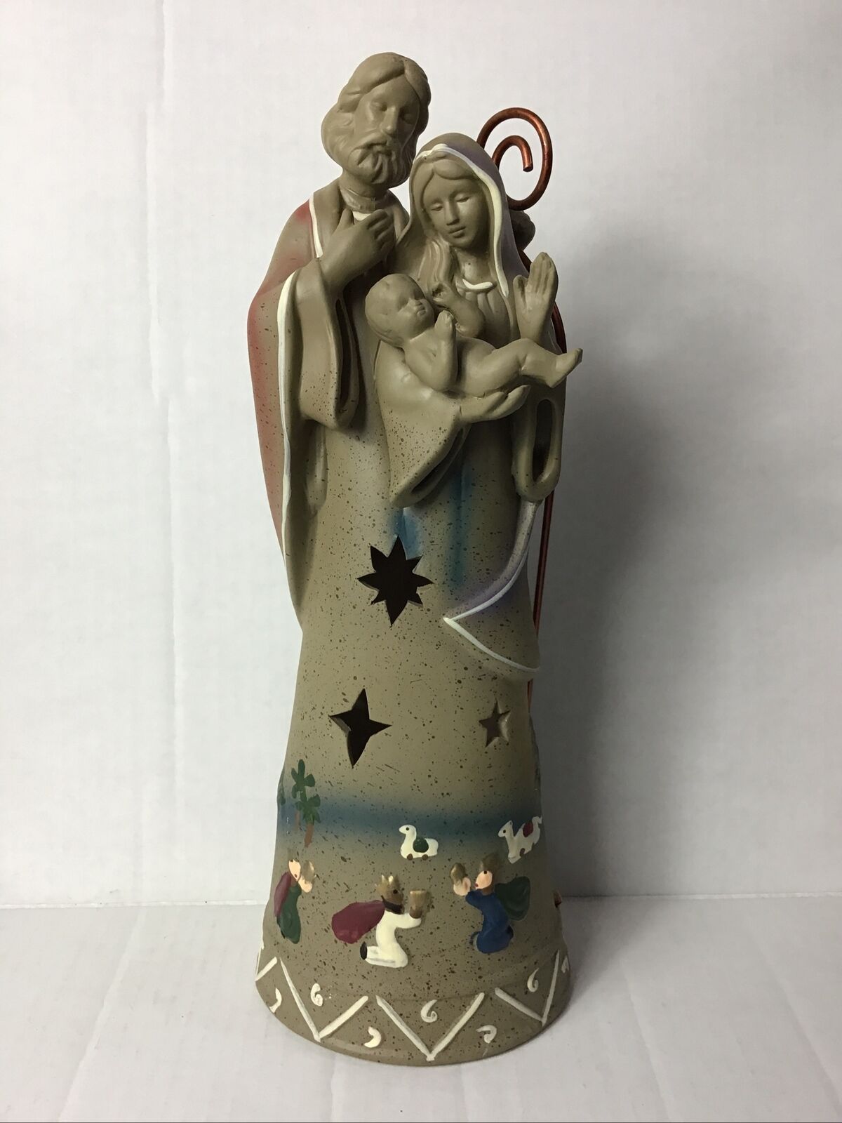 Porcelain Nativity Statue Tealight Candle Holder 11\