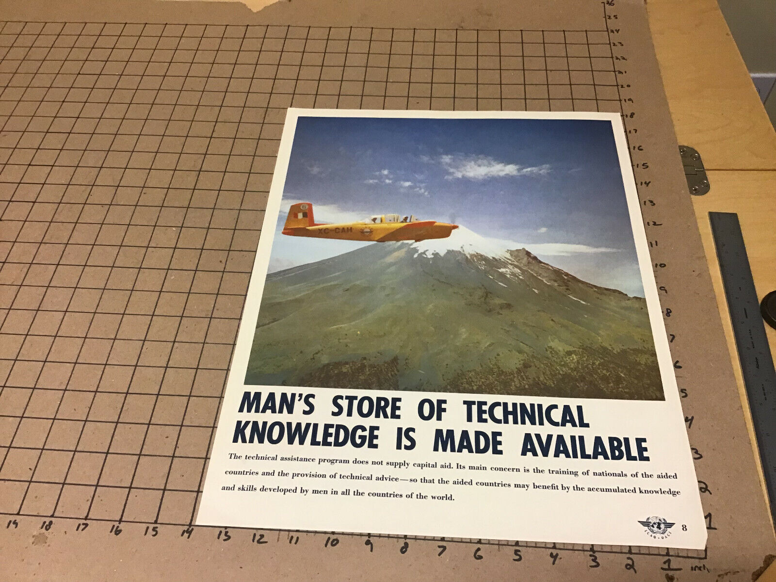 original 1956 international civil aviation organization Poster: TECHINICAL KNOW
