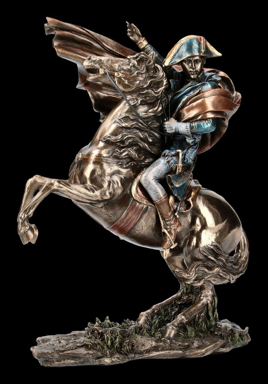 Napoleon Bonaparte Figurine Horseback Bronzed Statues Sculpture