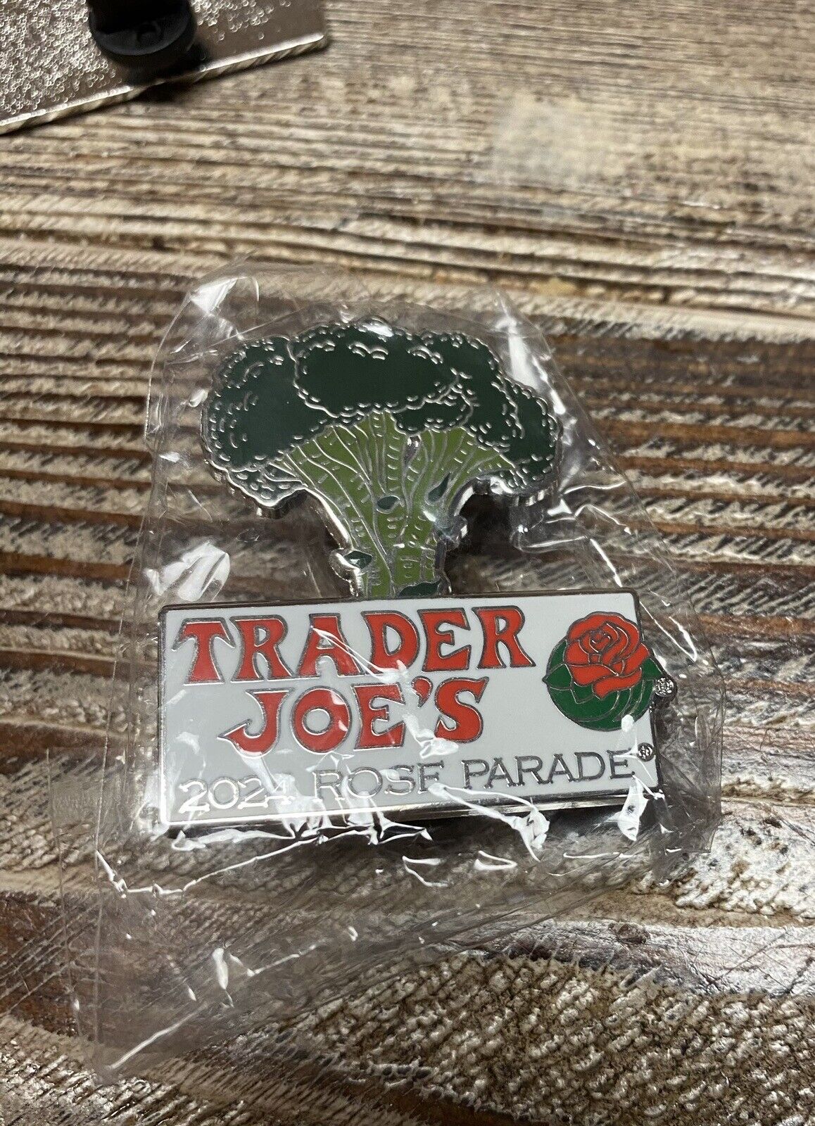 New Trader Joe’s 2024 Rose Parade Limited Release Broccoli  Lapel Pin