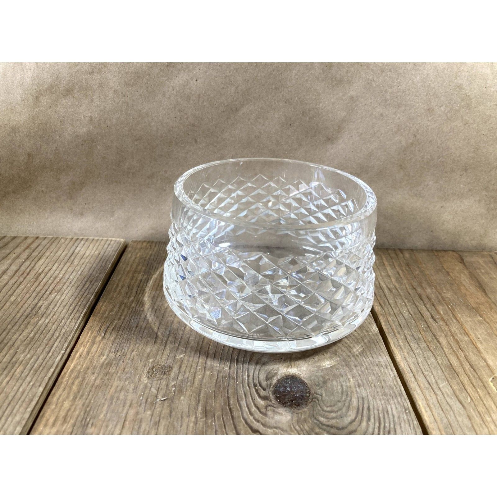Vintage Crystal Bowl with beautiful etched carvings 