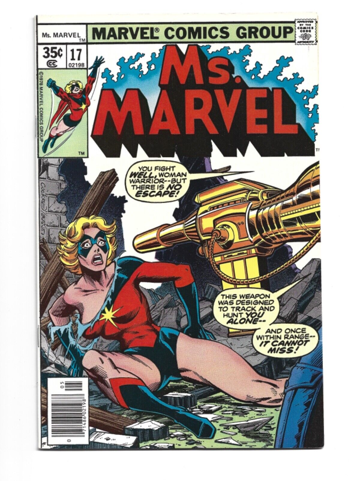 Ms. Marvel #17, FN 6.0, 2nd Cameo Appearance Mystique