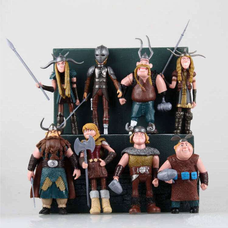 How to Train Your Dragon Set of 8pcs Astrid Gobber Fishlegs Action Figures Dolls